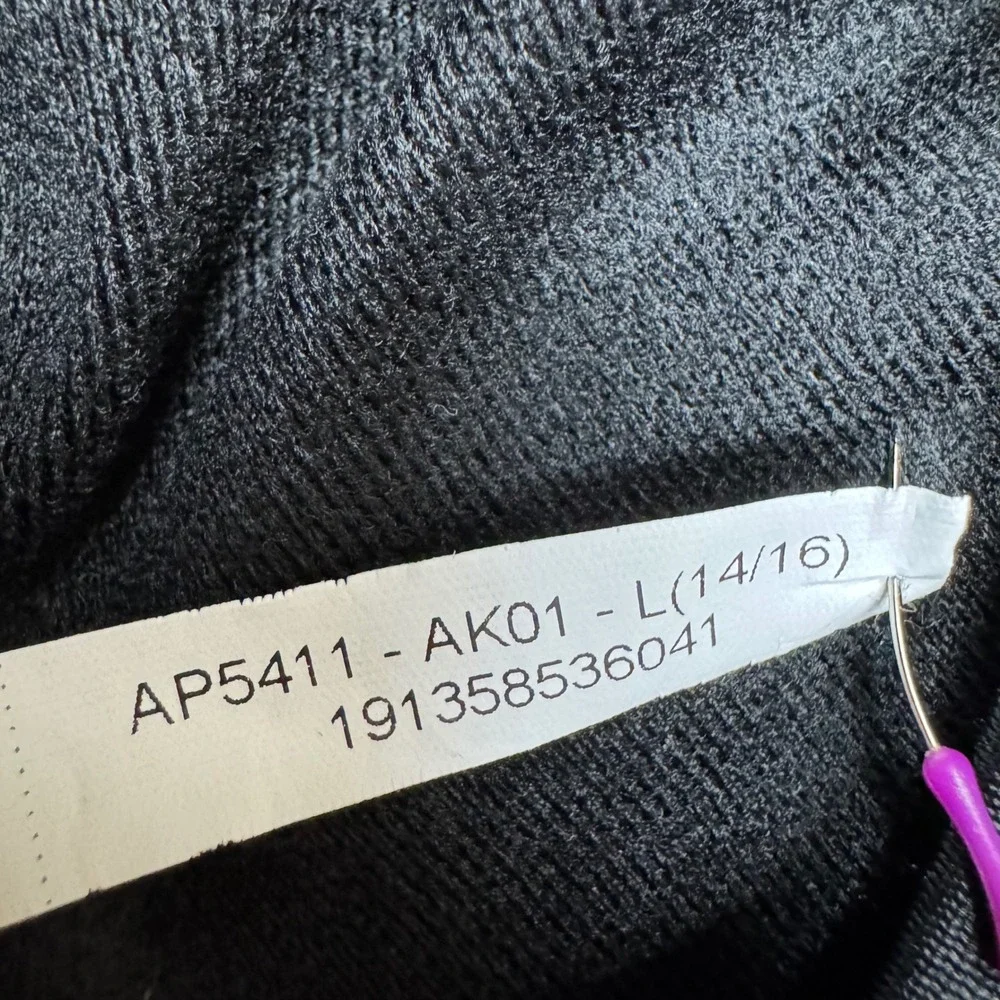 Adidas Kids Track Jacket Black White 3‎ Stripe Full Zip Regular Fit Size L 14 16
